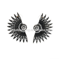 fan shaped hoop fancy for party girls ladies earrings designs pictures